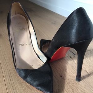 Christian Louboutin size 38 Black silk pumps